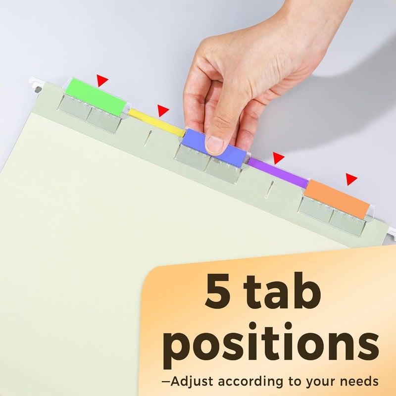 SUNEE Hanging File Folders, 50 Pack Letter Size Hanging File Folders with 1/5-cut Tabs, Stay Organized for Your Home and Office Bulk File, Documents and Paper, 10 Pastel Colors - Image 4